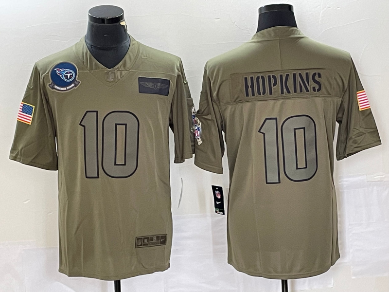 Men's Tennessee Titans DeAndre Hopkins #10 Brown Jersey
